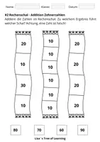 Vorschau - Arbeitsblätter - Mathematik – Addition mit Zehnerzahlen im ZR 100 (Klasse 2/3) - Seite 2