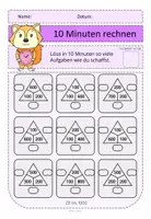 Vorschau - Aufgabenkarten - 10 Minuten rechnen 2 Rechendreiecke ZR 1000 - Seite 3