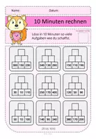 Vorschau - Arbeitsblätter - 10 Minuten rechnen 2 Zahlenmauern ZR 1000 - Seite 1