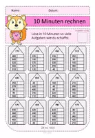 Vorschau - Arbeitsblätter - 10 Minuten rechnen 2 Rechenhäuser ZR 1000 - Seite 1