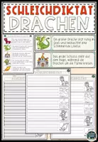 Vorschau - Arbeitsblätter - Schleichdiktat - Drachen - Deckblatt
