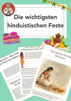 Vorschau - Arbeitsblätter - Die wichtigsten hinduistischen Feste: erklärt & eingeordnet - Deckblatt