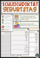Vorschau - Arbeitsblätter - Schleichdiktat – Der große Geburtstag - Deckblatt