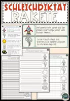 Vorschau - Arbeitsblätter - Schleichdiktat – Rakete zu den Sternen - Deckblatt