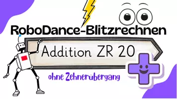 Vorschau - Präsentationen/Tafelbilder - Digitale Tafel RoboDance Addition ZR 20 ohne ZÜ Blitzrechnen - Seite 3
