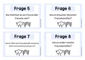 Vorschau - Aufgabenkarten - Fragenkartei Freundschaft - Seite 2