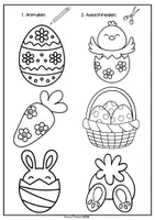 Vorschau - Mal- und Bastelvorlagen - 🐣 Osterkranz basteln – 18 fröhliche Motive zum Ausmalen & Gestalten | Grundschule & Kita - Seite 3