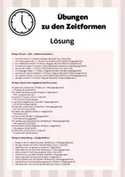 Vorschau - Arbeitsblätter - Übungen zu den Zeitformen - Seite 1