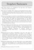 Vorschau - Arbeitsblätter - Leseübungen zum sinnentnehmenden Lesen: Einojuhani Rautavaara - Seite 1