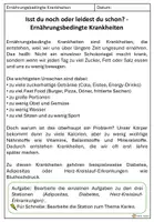 Vorschau - Arbeitsblätter - Ernährungsbedingte Krankheiten - Stationsarbeit - Seite 1