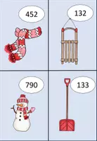 Vorschau - Arbeitsblätter - Rechenspaziergang winter 1000. Einfache Plusaufgaben. - Seite 2
