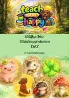 Vorschau - Präsentationen/Tafelbilder - Bildkarten Glückssymbole - DAZ - Deckblatt