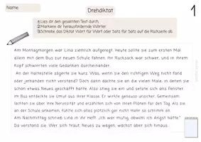 Vorschau - Arbeitsblätter - Drehdiktat/Wendediktat 5. Klasse "Mut haben" - Seite 3