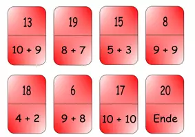 Vorschau - Spiele - Ich habe.... Wer hat...? Addition im Zahlenraum bis 20 (16 Karten) - Seite 1