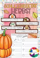 Vorschau - Arbeitsblätter - Schleichdiktat Herbst - Deckblatt
