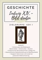 Vorschau - Arbeitsblätter - Ludwig XIV. - Bild deuten - Deckblatt