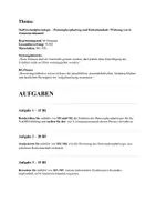 Vorschau - Arbeitsblätter - Klausur - Stoffwechselphysiologie – Pentosephosphatweg und Redoxhaushalt- Wirkung von 6-Aminonicotinamid - Deckblatt