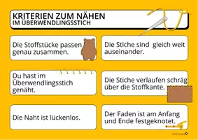 Vorschau - Präsentationen/Tafelbilder - Nähen im Kunstunterricht: Bewertungsbögen & Kriterien für die Grundschule - Seite 2