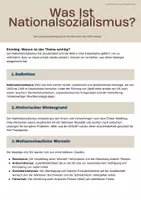Vorschau - Merkblätter - Lernkarte - Was Ist Nationalsozialismus? - Deckblatt