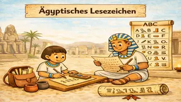 Vorschau - Stundenentwürfe - Altes Ägypten (Ägyptisches Lesezeichen gestalten) - Deckblatt