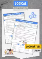Vorschau - Arbeitsblätter - Logikrätsel (Englisch) - London School Logical - Deckblatt