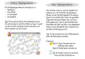 Vorschau - Arbeitsblätter - Buchstabenspiel G - Regenbogenwettrennen Klasse 1 - Seite 1