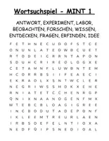 Vorschau - Arbeitsblätter - Wortsuchspiel – Forschen & Entdecken - Seite 1