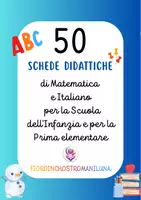 anteprima - Esercizi - 50 Schede didattiche di matematica e italiano - Pagina di copertina