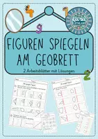 Vorschau - Arbeitsblätter - Figuren spiegeln am Geobrett Arbeitsblätter - Deckblatt