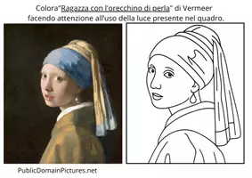 anteprima - Materiale per pittura e bricolage - RAGAZZA CON L'ORECCHINO DI PERLA - Pagina di copertina