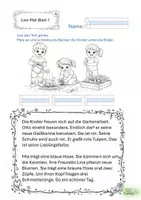 Vorschau - Arbeitsblätter - Lies-Mal-Blatt Frühling zur Förderung des Leseverstehens - Seite 2
