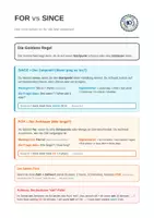 Vorschau - Arbeitsblätter - When to use FOR and SINCE - SkillSheet - Deckblatt