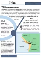 Vorschau - Arbeitsblätter - Inka - Eine faszinierende Hochkultur Südamerikas - Deckblatt
