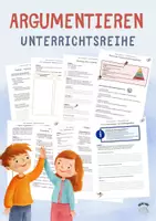 Vorschau - Unterrichtsreihen - ARGUMENTIEREN ✅ - Erötern, Stellungnahme - Unterrichtsreihe - Deckblatt
