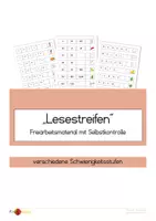 Vorschau - Stationenlernen - Lesestreifen: Freiarbeit mit Selbstkontrolle - Deckblatt