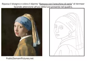 anteprima - Materiale per pittura e bricolage - RAGAZZA CON L'ORECCHINO DI PERLA - Pagina 1