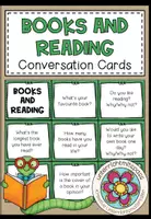 Vorschau - Stationenlernen - Books and Reading - Conversation Cards - Deckblatt