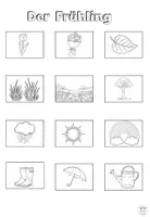 Vorschau - selbst erstellte Cliparts/Grafiken - Symbole zum Einkleben ins Vokabelheft "Der Frühling" DaZ / DaF / Deutsch - Seite 3