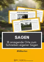 Vorschau - Bildkarten - Eigene Sagen Schreiben: 18 anregende Orte - Deckblatt