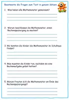 Vorschau - Arbeitsblätter - Lesetext Mathemonsterchen - Seite 2