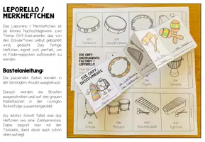 Vorschau - Arbeitsblätter - ORFF-INSTRUMENTE - Leporello (Faltheft) - Seite 1
