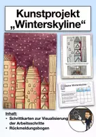 Vorschau - Präsentationen/Tafelbilder - Kunstprojekt "Winterskyline" - Deckblatt