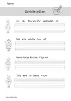 Vorschau - Arbeitsblätter - Schüttelsätze Fasching - Deckblatt