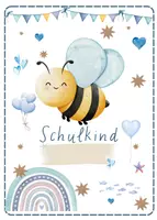 Vorschau - Mal- und Bastelvorlagen - Personalisierbare Einschulungskarte Schulkind Bienenklasse - Seite 2