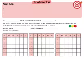 Vorschau - Anderer Materialtyp - Verhaltensvertrag mit Zielüberprüfung - Sozialverhalten - Seite 2