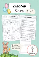 Vorschau - Arbeitsblätter - Zuhören Ostern | Hörverstehen | Kl. 1 + 2 - Deckblatt