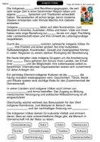 Vorschau - Arbeitsblätter - Indigene Völker | Lückentext | Geschichte | Kultur | Gesellschaft - Seite 1