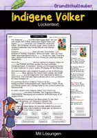 Vorschau - Arbeitsblätter - Indigene Völker | Lückentext | Geschichte | Kultur | Gesellschaft - Deckblatt