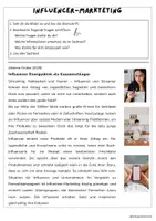 Vorschau - Arbeitsblätter - Sachtext lesen und verstehen - Influencer - Seite 1
