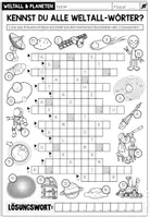 Vorschau - Arbeitsblätter - WELTALL & PLANETEN - Wortschatzrätsel (Arbeitsblatt) - Seite 2